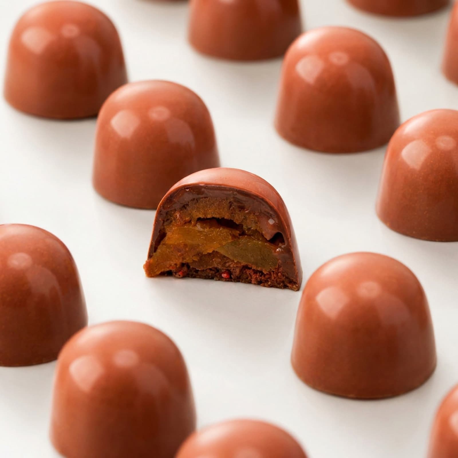 Almond Apricot Dates Bonbon — Chocolate Dipped Dates