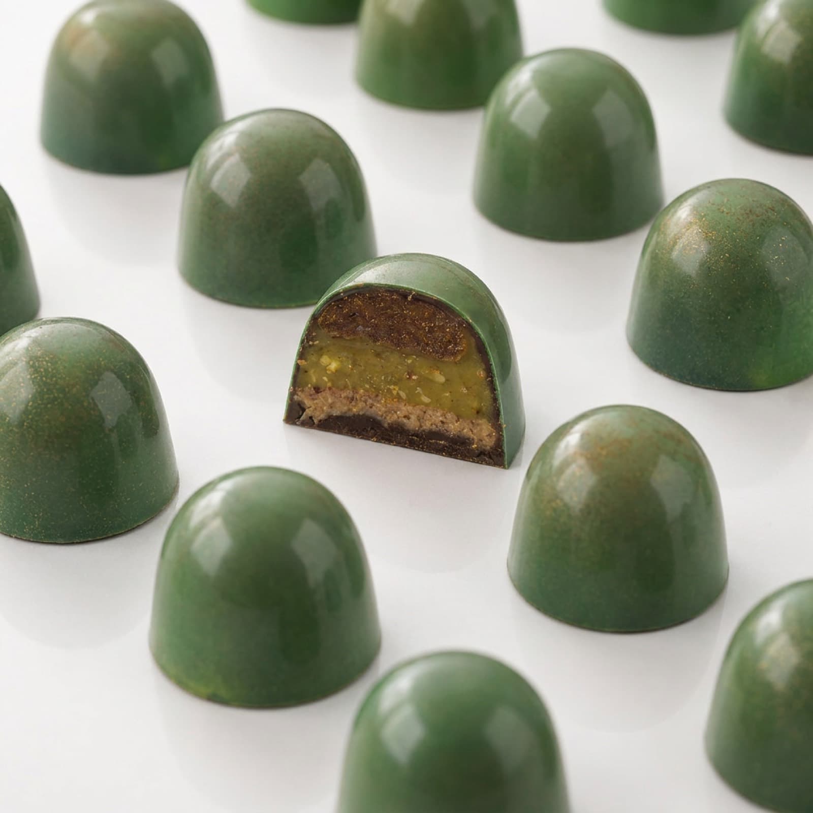 Pistachio Gianduja Dates Bonbon — Chocolate Dipped Dates