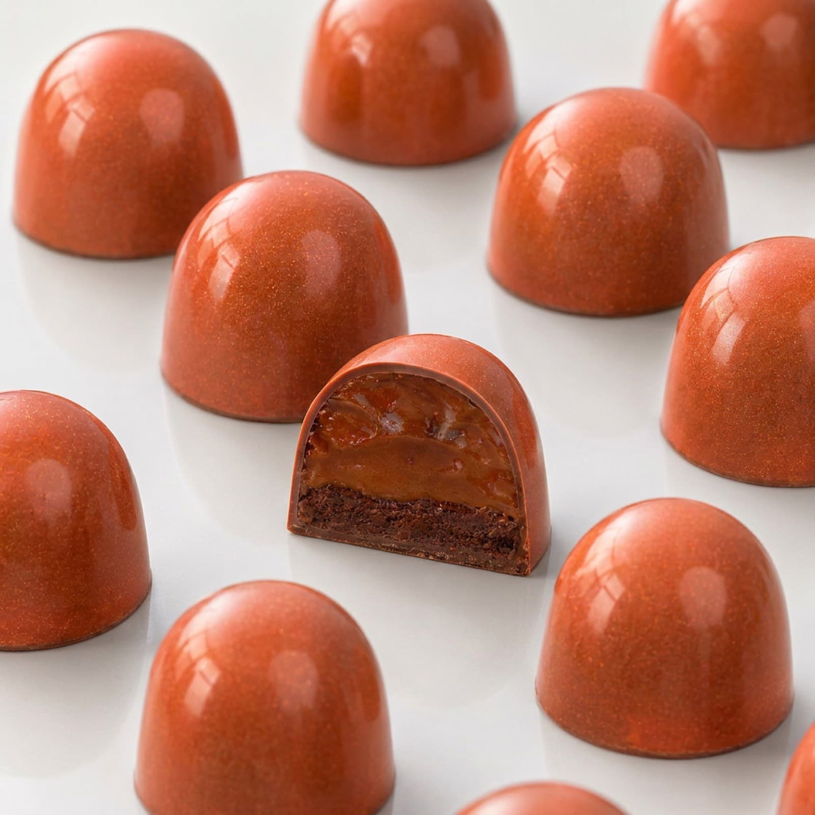 Saffron Raspberry Dates Bonbon — Chocolate Dipped Dates