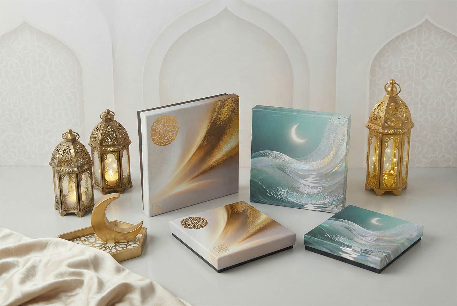 Traditional Emirati Ramadan iftar setup with premium dates ready for breaking the fast