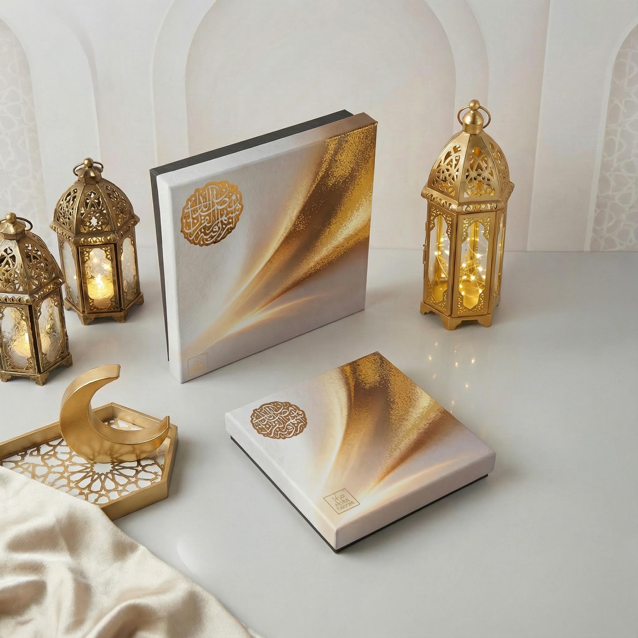 Ramadan gift box with Khalas dates, Arabic coffee and maamoul from The Date Room, Al Ain